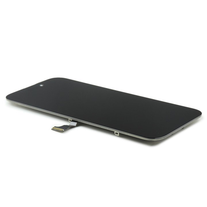 Display Assembly With Sensor Flex Compatible for iPhone 15 Pro Black Refurbished