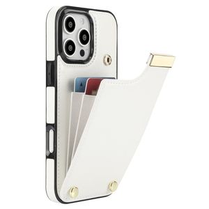 iPhone 16 Pro Skal med plånbbok i PU-läder - Vit