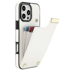 iPhone 16 Pro Skal med plånbbok i PU-läder - Vit