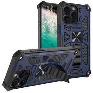 iPhone 16 Pro Max Skal med Stativ - Blå