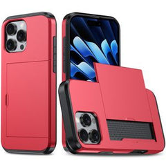 iPhone 16 Pro Skal med kortplats - Röd