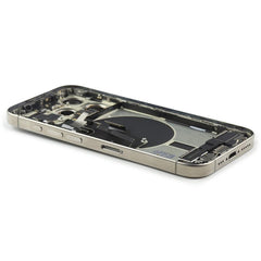 Rear Housing Assembly with small parts Compatible for iPhone 15 Pro (EU Version) Natural Titanium Pulled