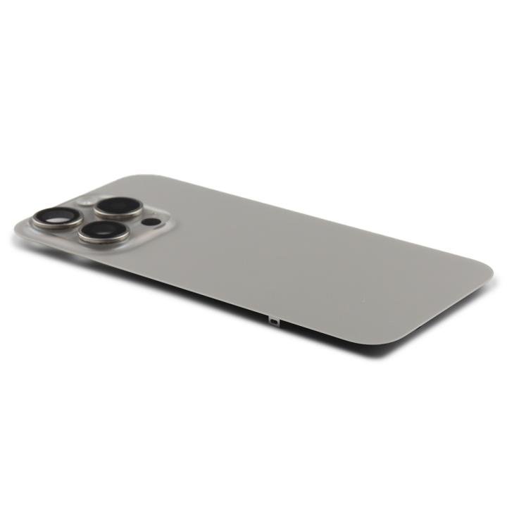 Back Cover incl. Camera lens, Flash Light and Wireless Charging Compatible for iPhone 15 Pro (EU Version) Natural Titanium Pulled