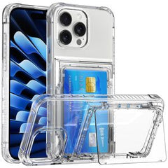 iPhone 16 Pro Transparent skal med korthållare
