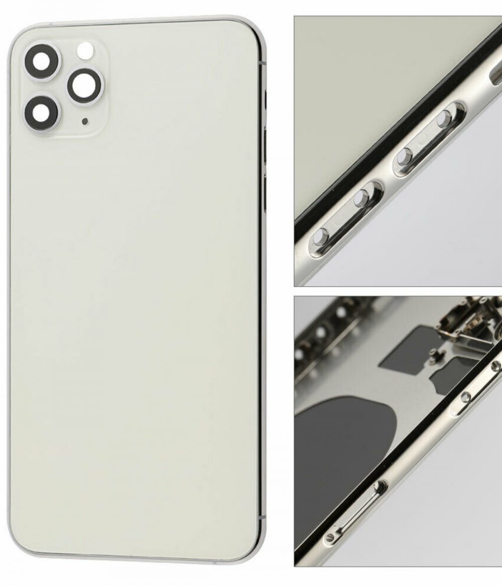 iPhone 11 Pro Max Housing w/ Frame White ORIGINAL NEW PULLED