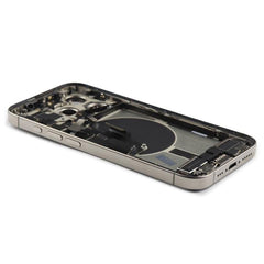 Rear Housing Assembly with small parts (US Version) Compatible for iPhone 15 Pro Natural Titanium Pulled