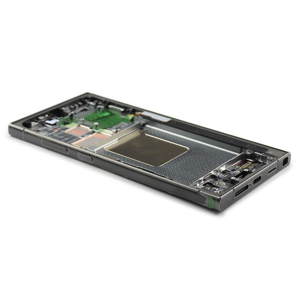 Display (Pre-assembled Frame) Complete with Housing For Samsung Galaxy S24 Ultra (SM-S928) Titanium Black Service Pack