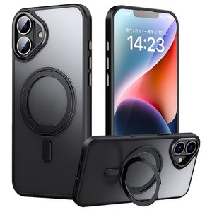 iPhone 16 Skal med Stativ - Svart