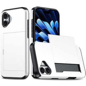 iPhone 16 Plus Skal med kortplats - Vit