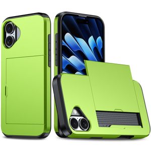 iPhone 16 Plus Skal med kortplats - Grön