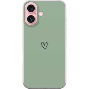 Apple iPhone 16 Transparent Mobilskal Hjärta