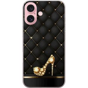 Apple iPhone 16 Transparent Mobilskal Lyxig Sko