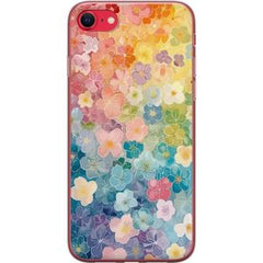 Apple iPhone 16e Transparent Mobilskal Miniatyrblommor