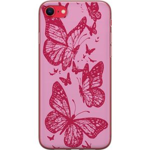 Apple iPhone 16e Transparent Mobilskal Fjärilar