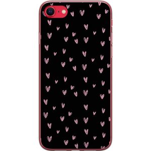 Apple iPhone 16e Transparent Mobilskal Små Kärleksymboler