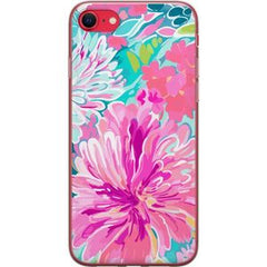 Apple iPhone 16e Transparent Mobilskal Blomsterbukett