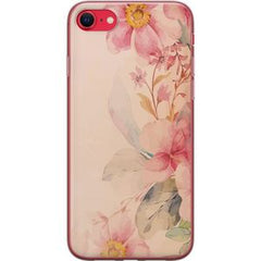 Apple iPhone 16e Transparent Mobilskal Färgsprakande Blommor