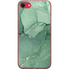 Apple iPhone 16e Transparent Mobilskal Grön Marmor