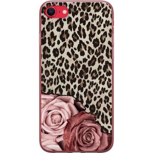 Apple iPhone 16e Transparent Mobilskal Leopardrosor