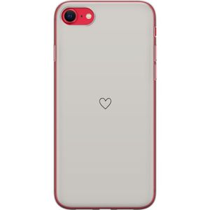 Apple iPhone 16e Transparent Mobilskal Grått hjärta
