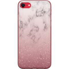 Apple iPhone 16e Transparent Mobilskal Glitter och marmor