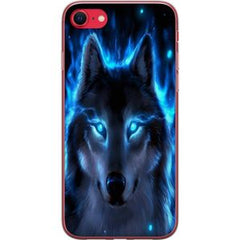 Apple iPhone 16e Transparent Mobilskal Blå Varg