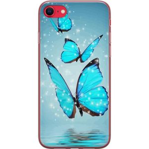 Apple iPhone 16e Transparent Mobilskal Magiska Fjärilar