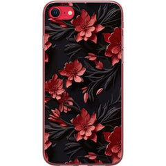 Apple iPhone 16e Transparent Mobilskal Intensiva blommor