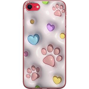 Apple iPhone 16e Transparent Mobilskal Fluffiga Tassar