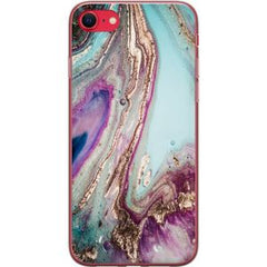 Apple iPhone 16e Transparent Mobilskal Lila marmor