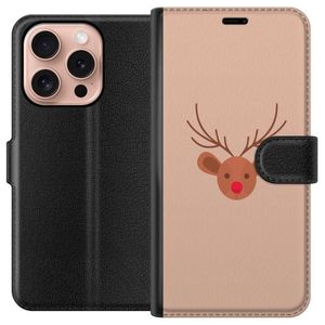Apple iPhone 16 Pro Svart Plånboksfodral Ren Julkänsla