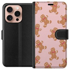 Apple iPhone 16 Pro Svart Plånboksfodral Pepparkaksgubbe