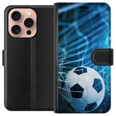 Apple iPhone 16 Pro Svart Plånboksfodral Fotboll