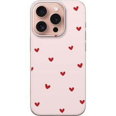 Apple iPhone 16 Pro Transparent Mobilskal Små Hjärtan