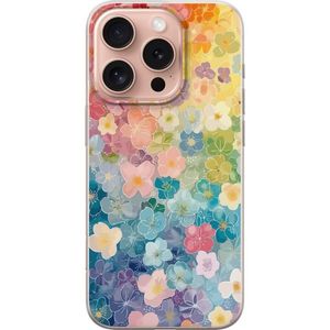 Apple iPhone 16 Pro Transparent Mobilskal Miniatyrblommor