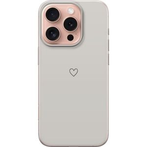Apple iPhone 16 Pro Transparent Mobilskal Grått hjärta