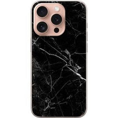 Apple iPhone 16 Pro Transparent Mobilskal Svart marmor