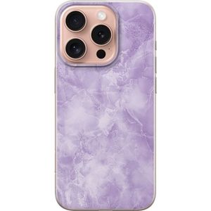 Apple iPhone 16 Pro Transparent Mobilskal Lila marmor