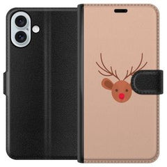 Apple iPhone 16 Plus Svart Plånboksfodral Ren Julkänsla