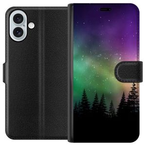 Apple iPhone 16 Plus Svart Plånboksfodral Norrsken
