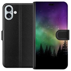 Apple iPhone 16 Plus Svart Plånboksfodral Norrsken