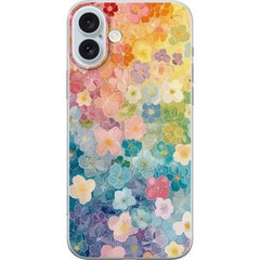 Apple iPhone 16 Plus Transparent Mobilskal Miniatyrblommor