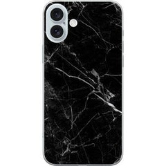 Apple iPhone 16 Plus Transparent Mobilskal Svart marmor