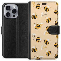 Apple iPhone 16 Pro Max Svart Plånboksfodral Humlor