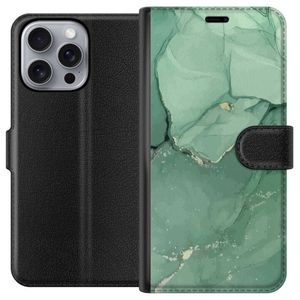Apple iPhone 16 Pro Max Svart Plånboksfodral Grön Marmor