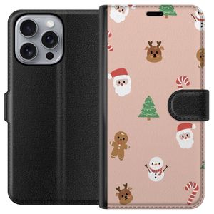Apple iPhone 16 Pro Max Svart Plånboksfodral Klassisk Julfest