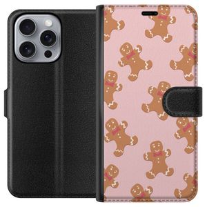 Apple iPhone 16 Pro Max Svart Plånboksfodral Pepparkaksgubbe