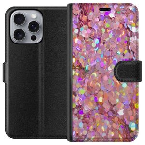 Apple iPhone 16 Pro Max Svart Plånboksfodral Glitter