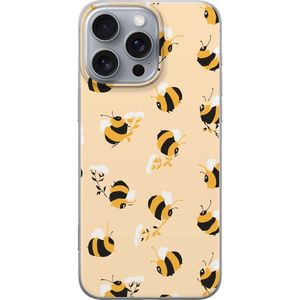 Apple iPhone 16 Pro Max Transparent Mobilskal Humlor