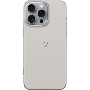 Apple iPhone 16 Pro Max Transparent Mobilskal Grått hjärta